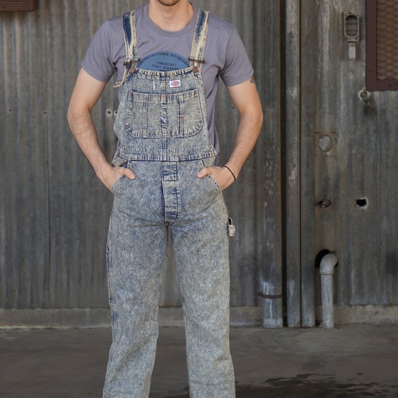 acid wash overalls mens